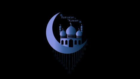 Mond-Islamische-Muslimische-Eid-Mubarak-Ramadan-Kareem-Mondanimation-Mit-Alphakanal